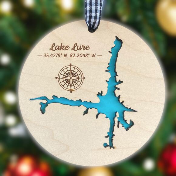 Lake Lure North Carolina Christmas Tree Ornament makes a perfect Holiday Gift NC - Picture 1 of 6